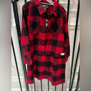 Roots girl plaid Christmas dress 5T brand new